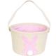 Canvas Pink Plaid Bunny Easter Bucket