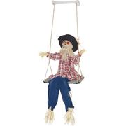 Animated Scarecrow Skeleton on a Swing, 42in