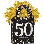 Prismatic 50th Birthday Balloon Weight - Sparkling Celebration