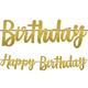 Glitter Gold Happy Birthday Banner