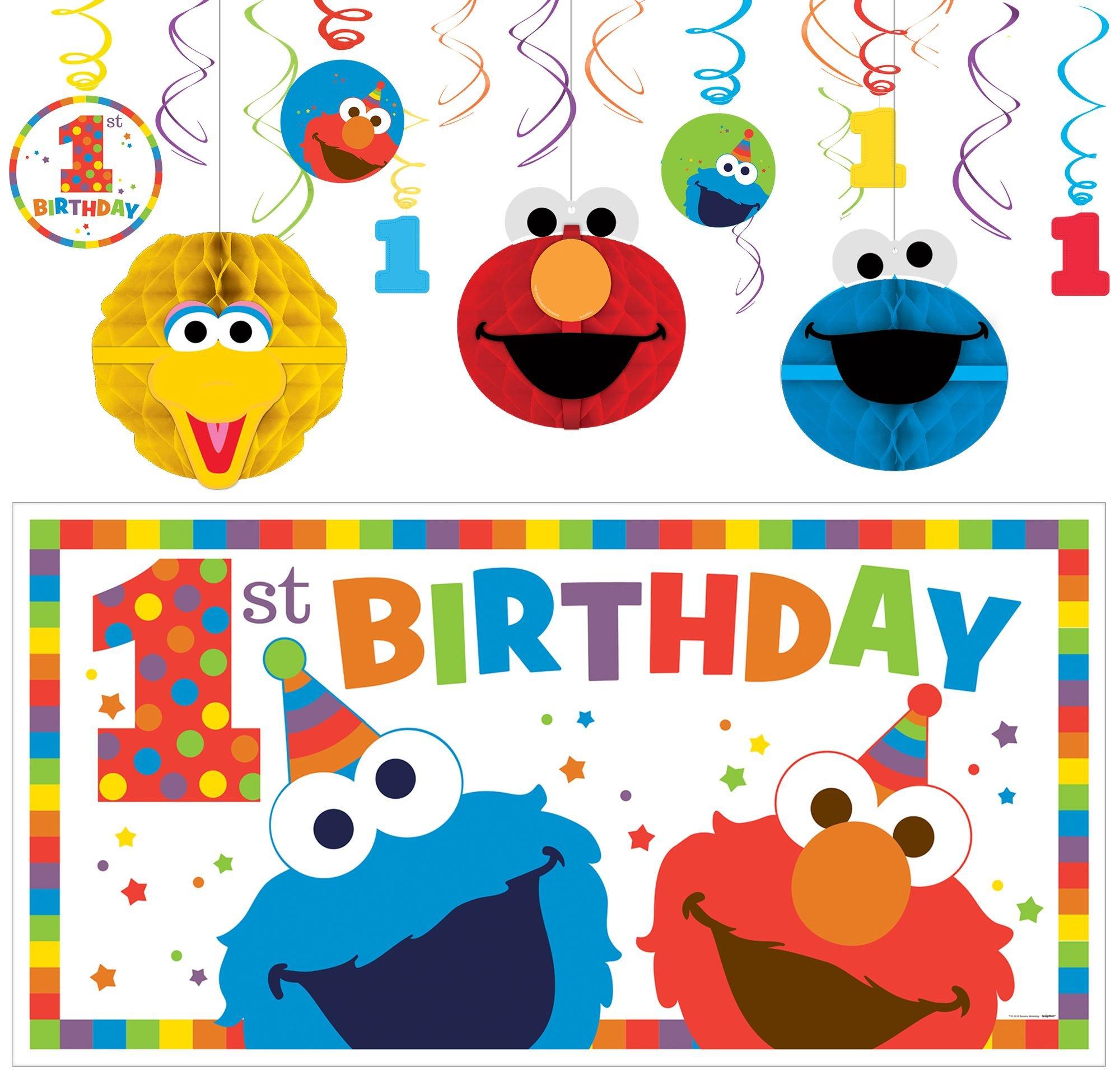 1st Birthday Elmo Decorating Kit