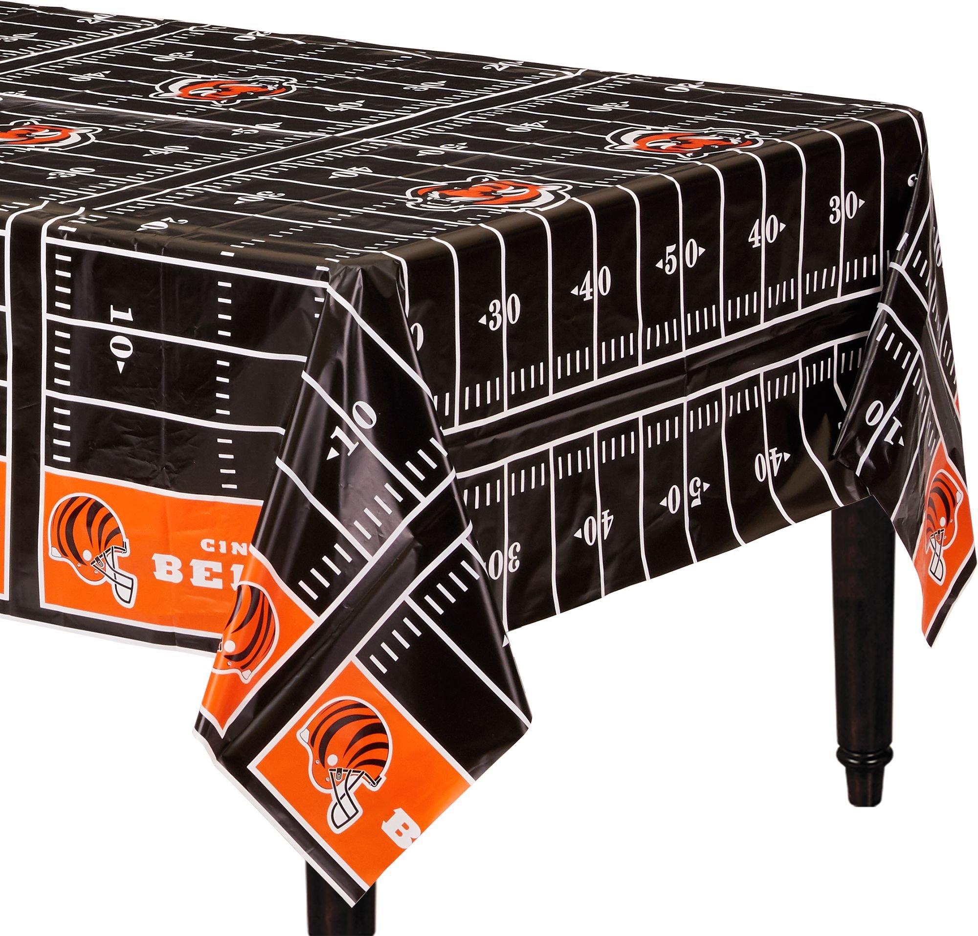 Cincinnati Bengals Table Cover Size 54in x 96in Tablecover Party City