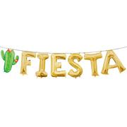 Air-Filled Gold Fiesta Letter Balloons 7pc