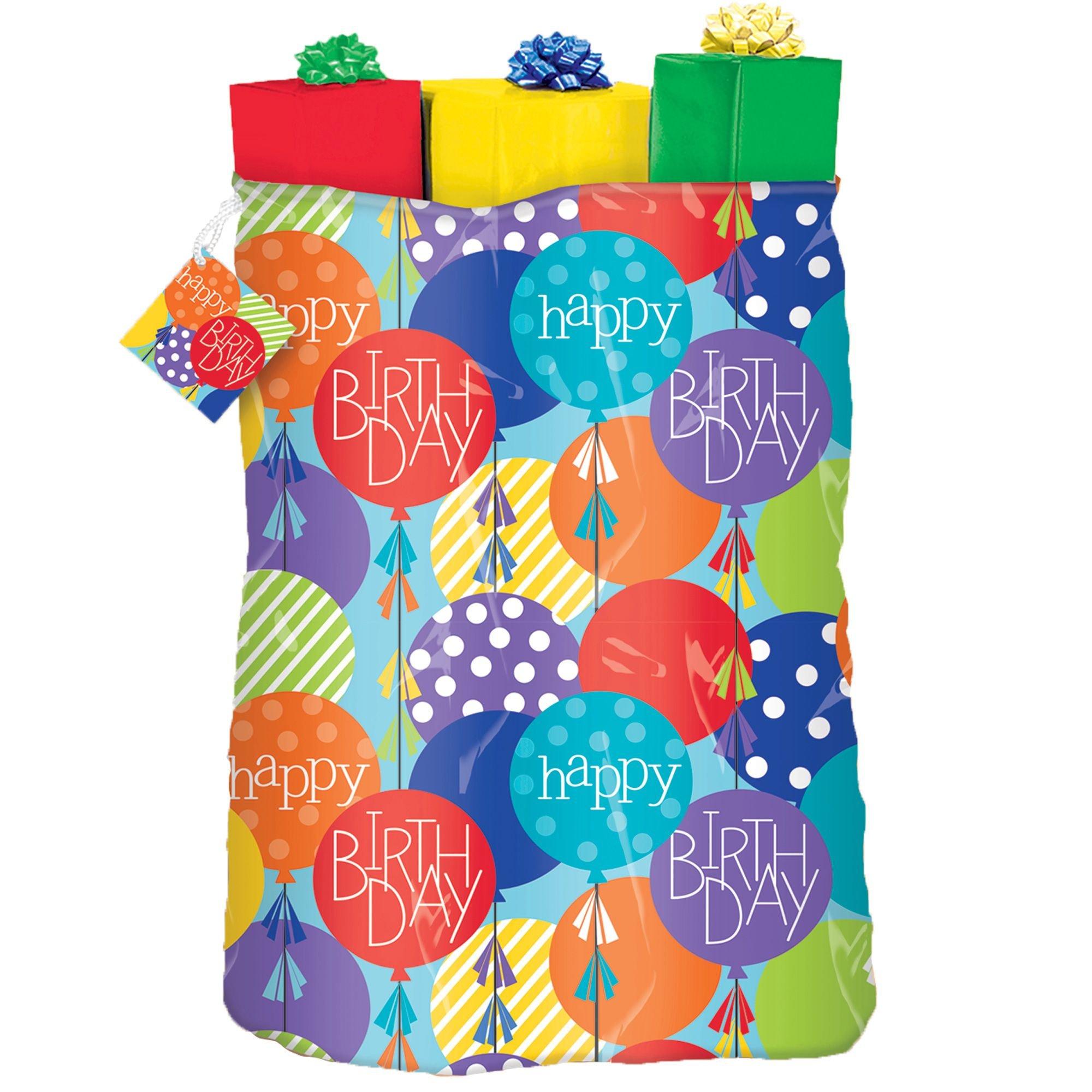 Colorful Balloons Birthday Gift Sack