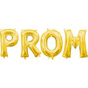 13in Air-Filled Gold Prom Letter Balloon Kit 4pc