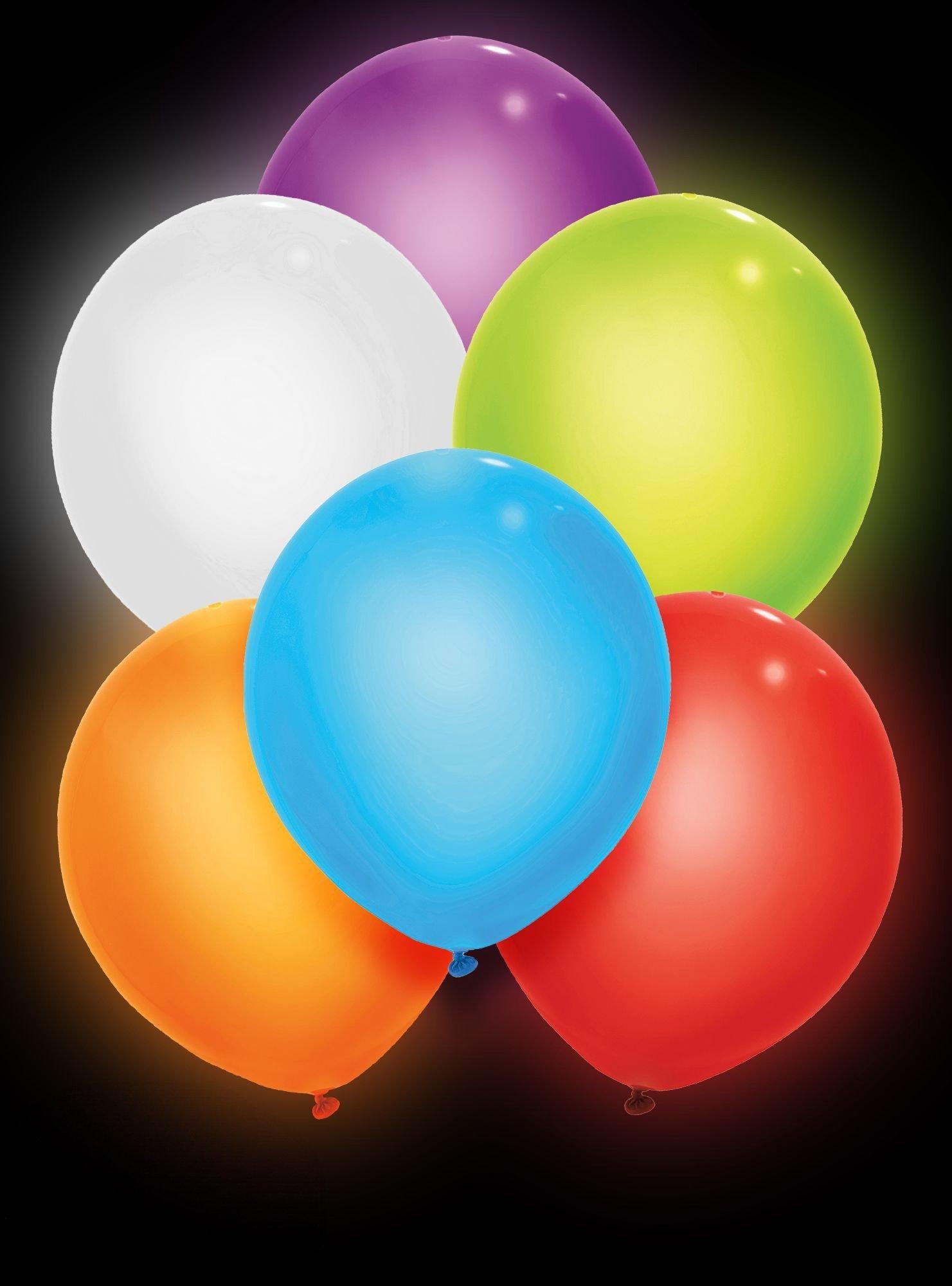 12ct, 9in, Illooms LightUp Assorted Color LED Balloons Party City