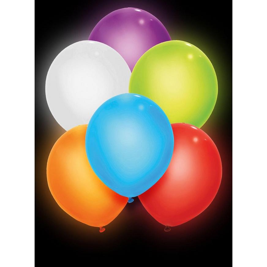 12ct, 9in, Illooms Light-Up Assorted Color LED Balloons