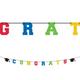 Glitter Congrats Graduation Letter Banner