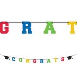 Glitter Congrats Graduation Letter Banner