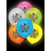 Illooms Light-Up Assorted Color Party Time LED Balloons 12ct, 9in