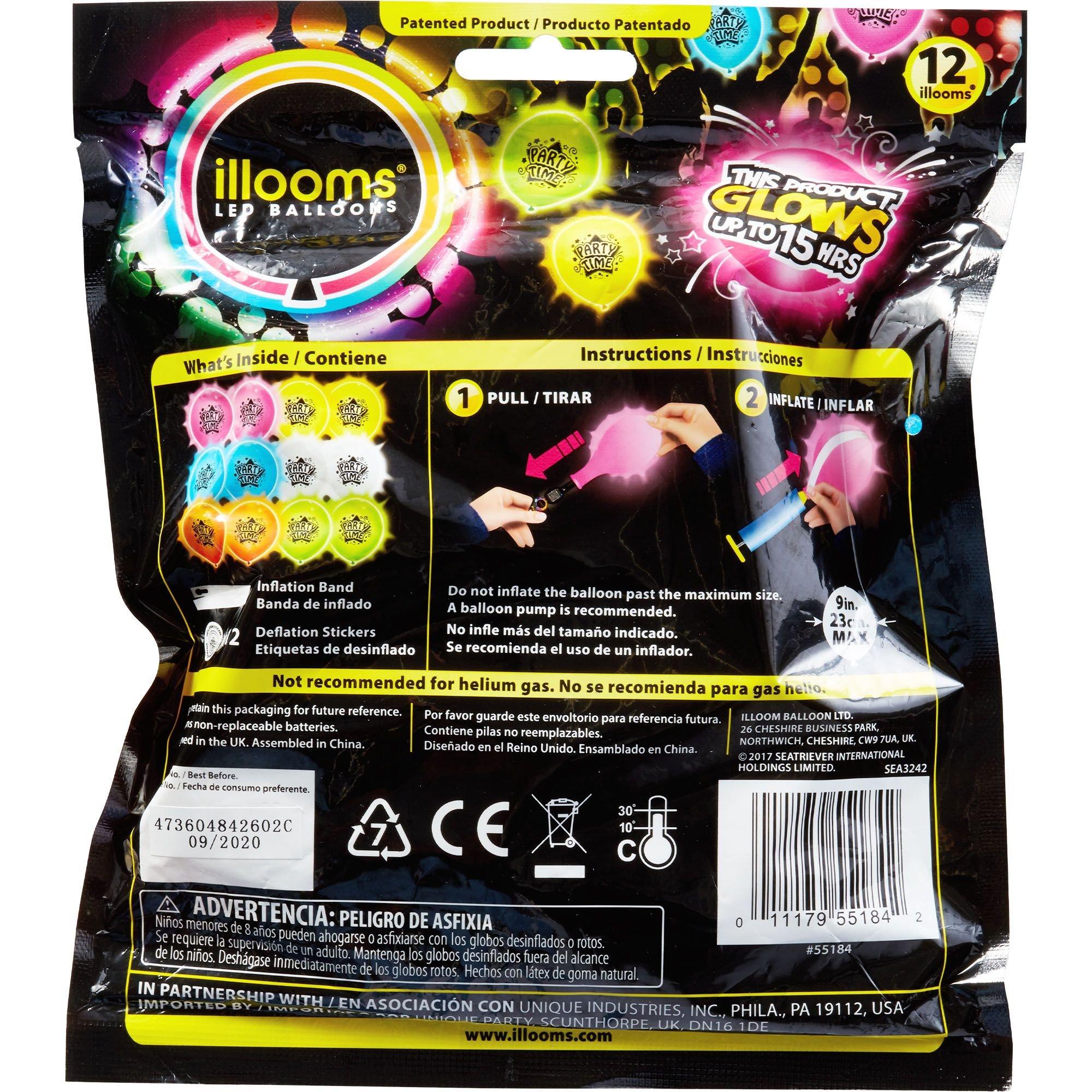 5 Ballons LED multicolores Illooms™ - Vegaooparty