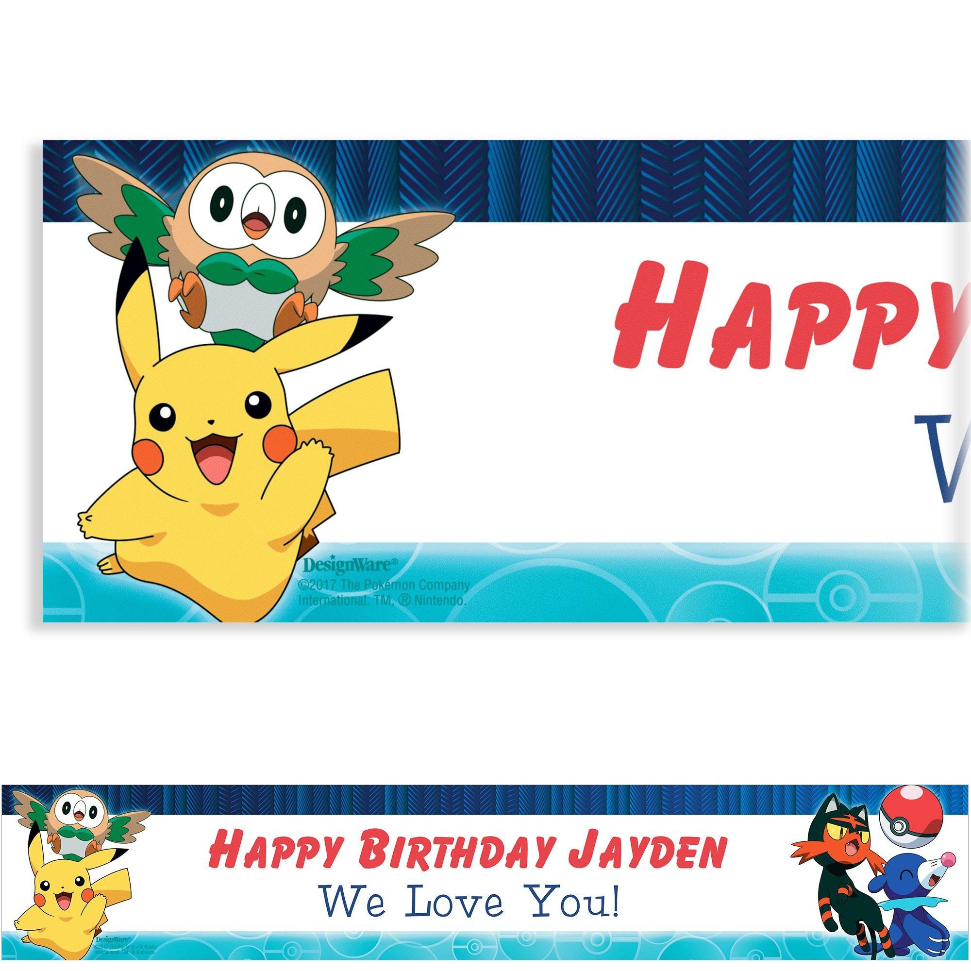 Pokemon Birthday Supplies Cups Plates Napkin Banner Kids 1 2 3