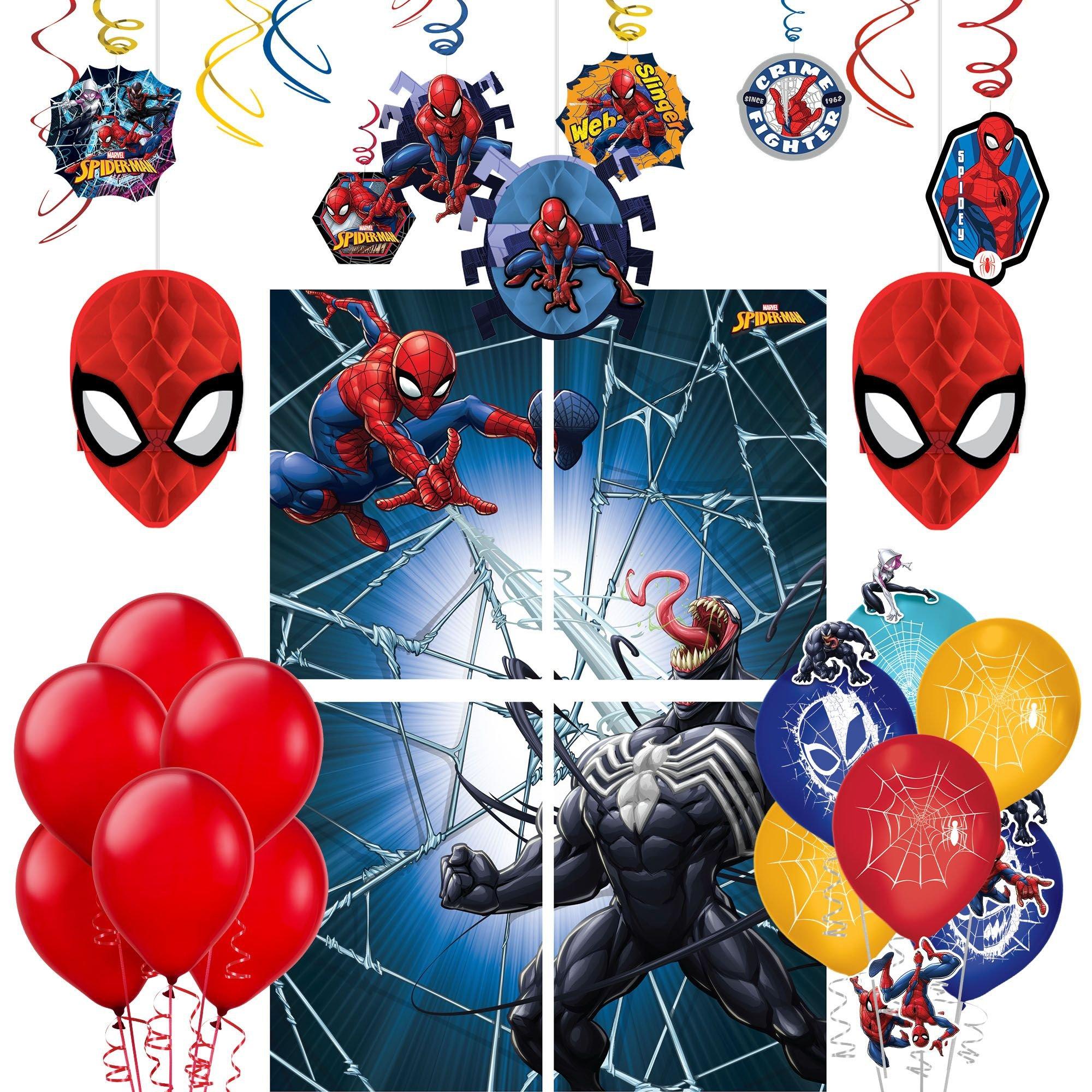 BLUE MARVEL SPIDERMAN Superhero Birthday Party Balloons Children