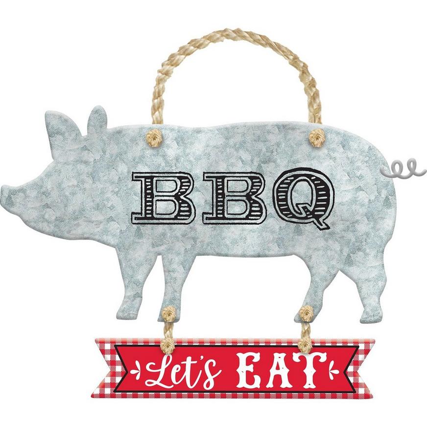 Pig BBQ Stacked Sign