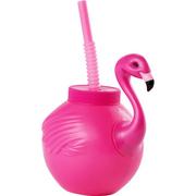 Flamingo Cup with Straw