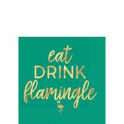 Eat Drink Flamingle Beverage Napkins 16ct