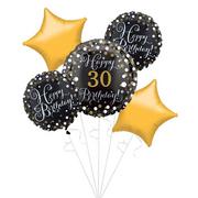 Prismatic 30th Birthday Balloon Bouquet 5pc