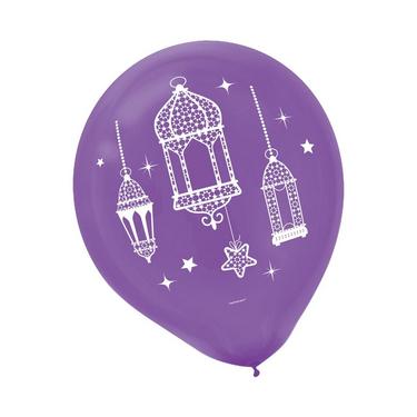 15ct, Crescent Moon & Mosque Eid Balloons