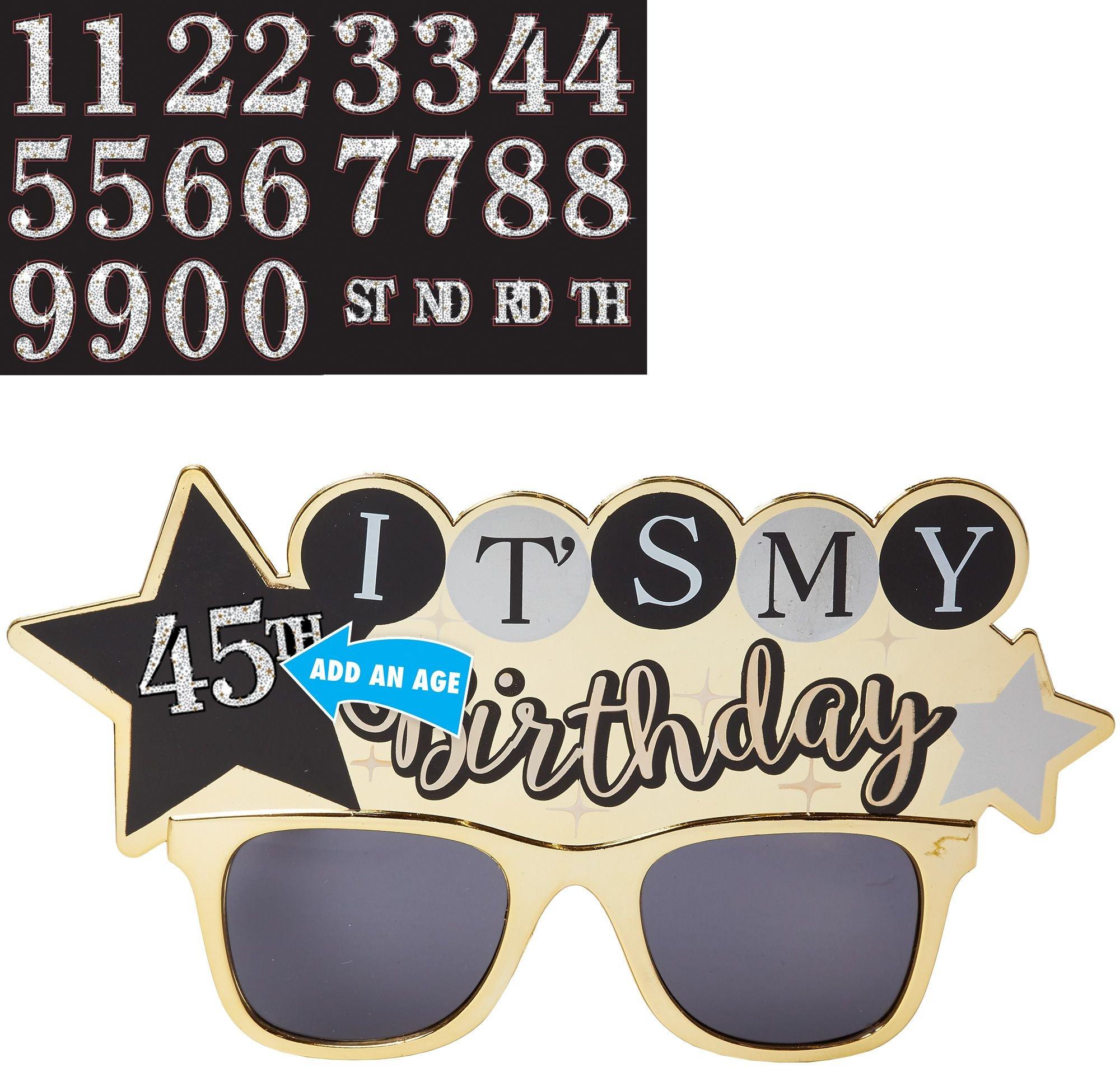 Sparkling Celebration Birthday Sunglasses Kit 8in x 4 1/2in Party City