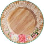 Floral & Lace Rustic Wedding Dinner Plates 8ct