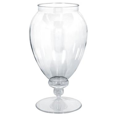 Large Clear Plastic Pedestal Apothecary Jar