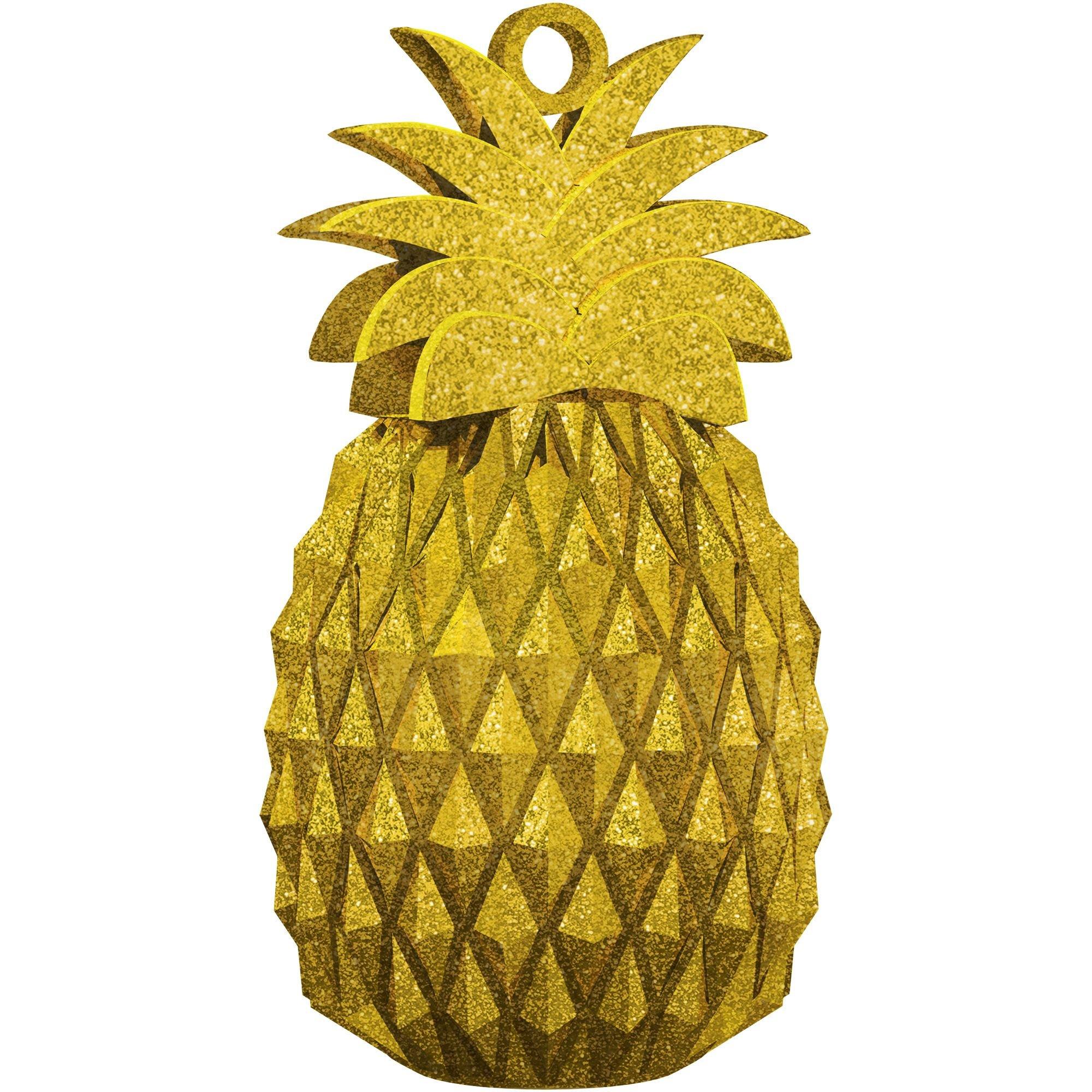 Glitter Gold Pineapple Balloon Weight, 6oz