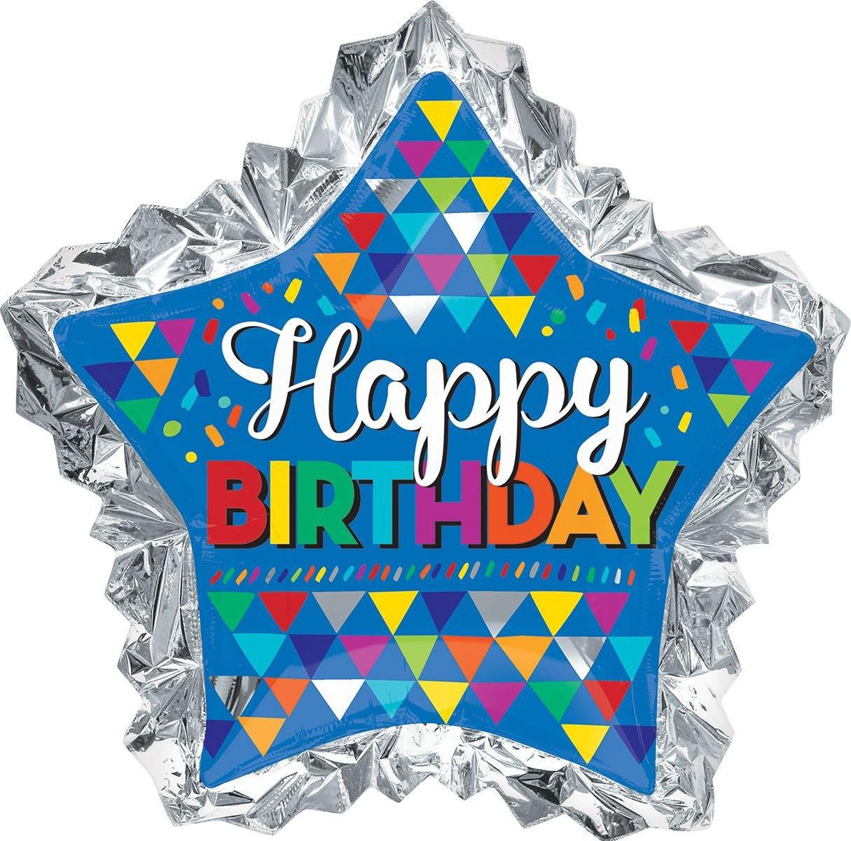 Giant Scalloped Edge Star Birthday Balloon 36in