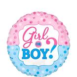 Girl or Boy Gender Reveal Balloon 16 1/2in