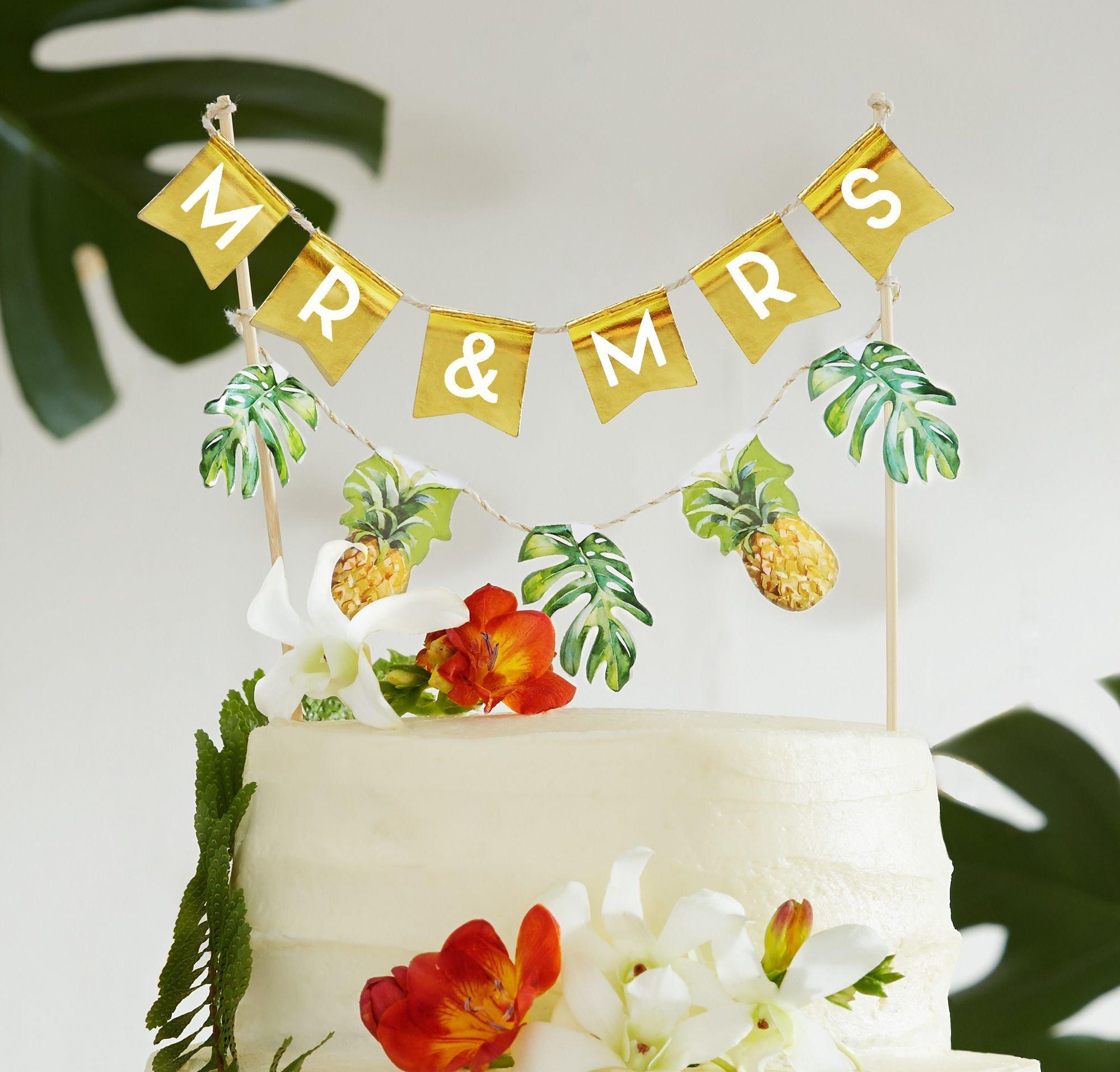 Tropical Wedding Cake Bunting