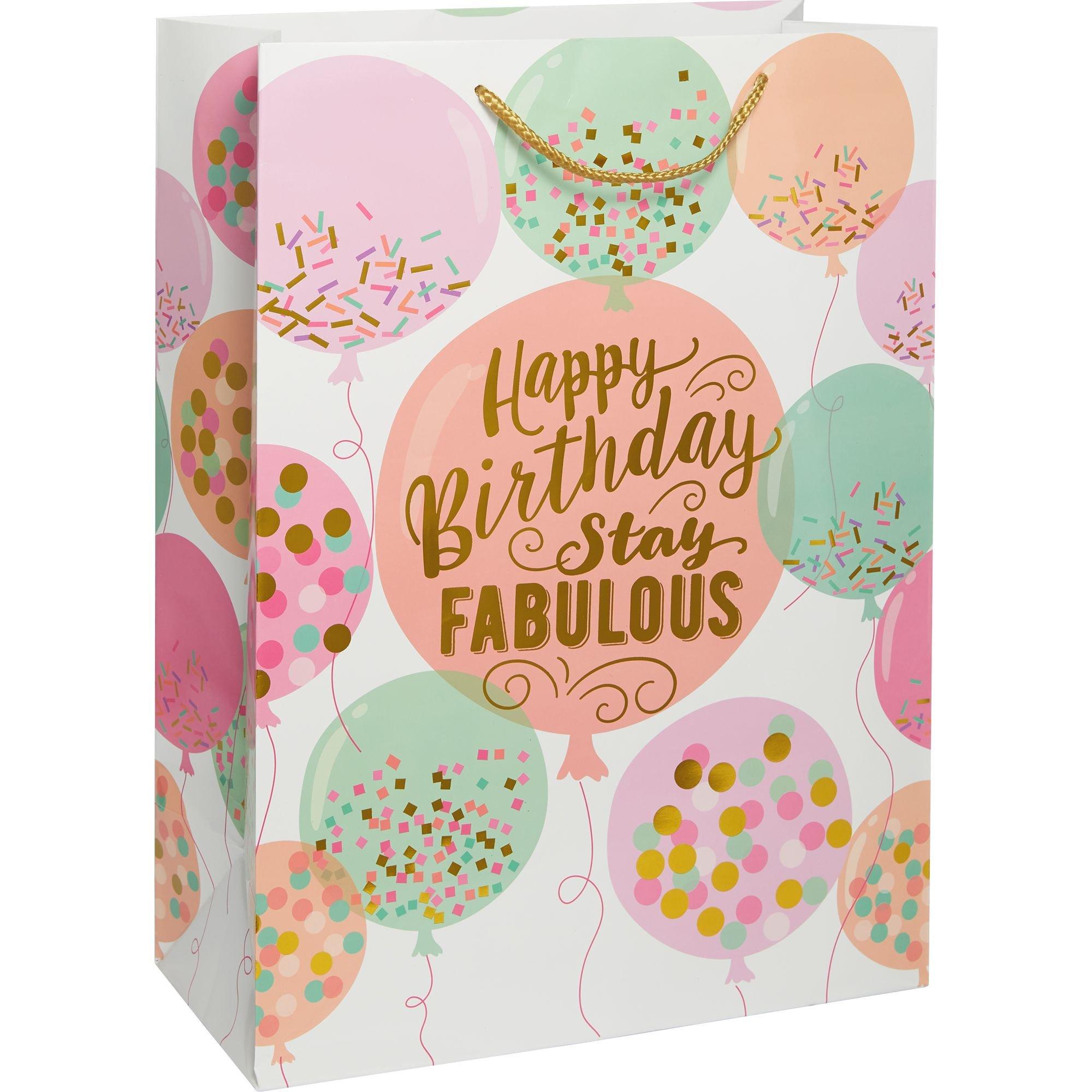 Extra Large Fabulous Birthday Gift Bag, 12.5in x 17in