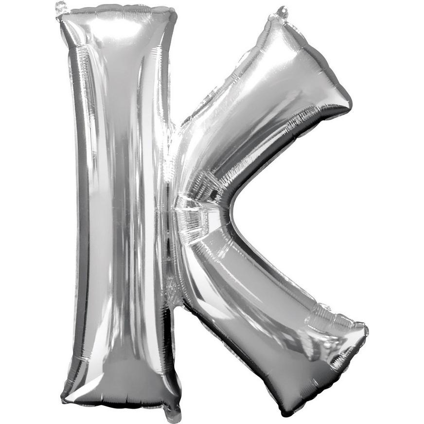 34in Silver Eek Letter Balloon Kit