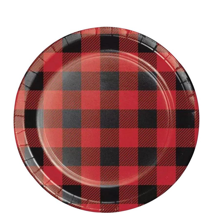 Buffalo Plaid Tableware Kit for 16 Guests
