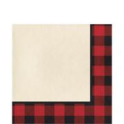 Buffalo Plaid Tableware Kit for 16 Guests