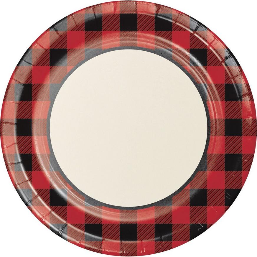 Buffalo Plaid Paper Dinner Plates, 10in, 8ct