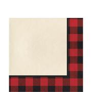 Buffalo Plaid Paper Lunch Napkins, 6.5in, 16ct