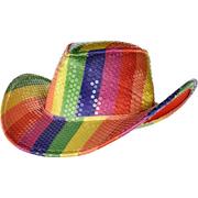 Sequin Rainbow Cowboy Hat