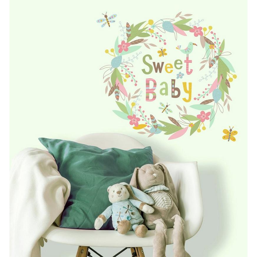 Sweet Baby Wreath Wall Decals 6ct