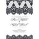 Custom Black & White Lace Wedding Invitation 