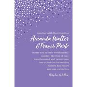 Custom Purple Champagne Bubbles Wedding Invitation