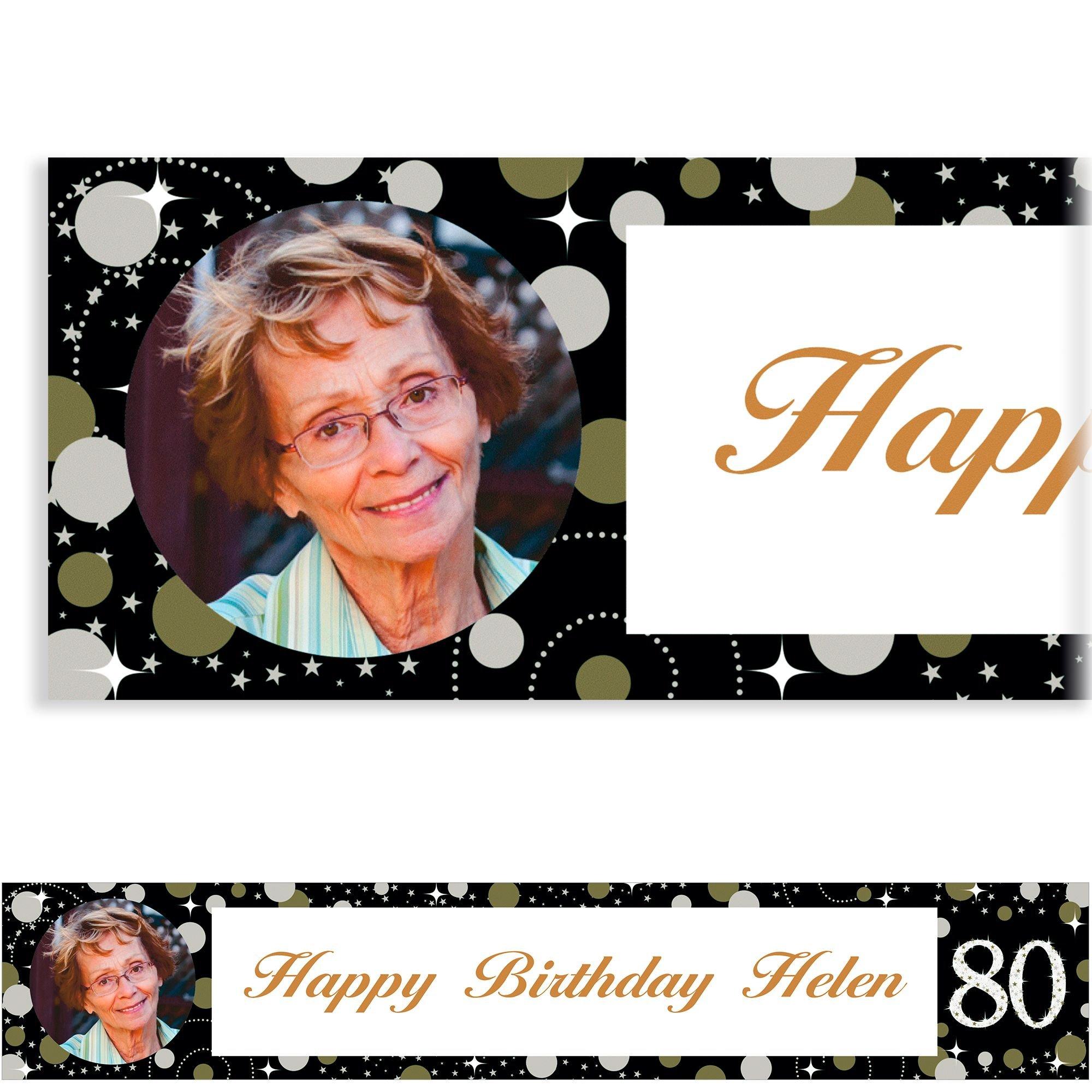 Custom Sparkling Celebration 80 Photo Banners Party City