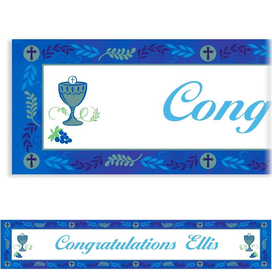 Custom Communion Day Boy Banner