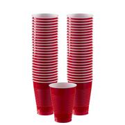 Red & White Plastic Tableware Kit for 50 Guests