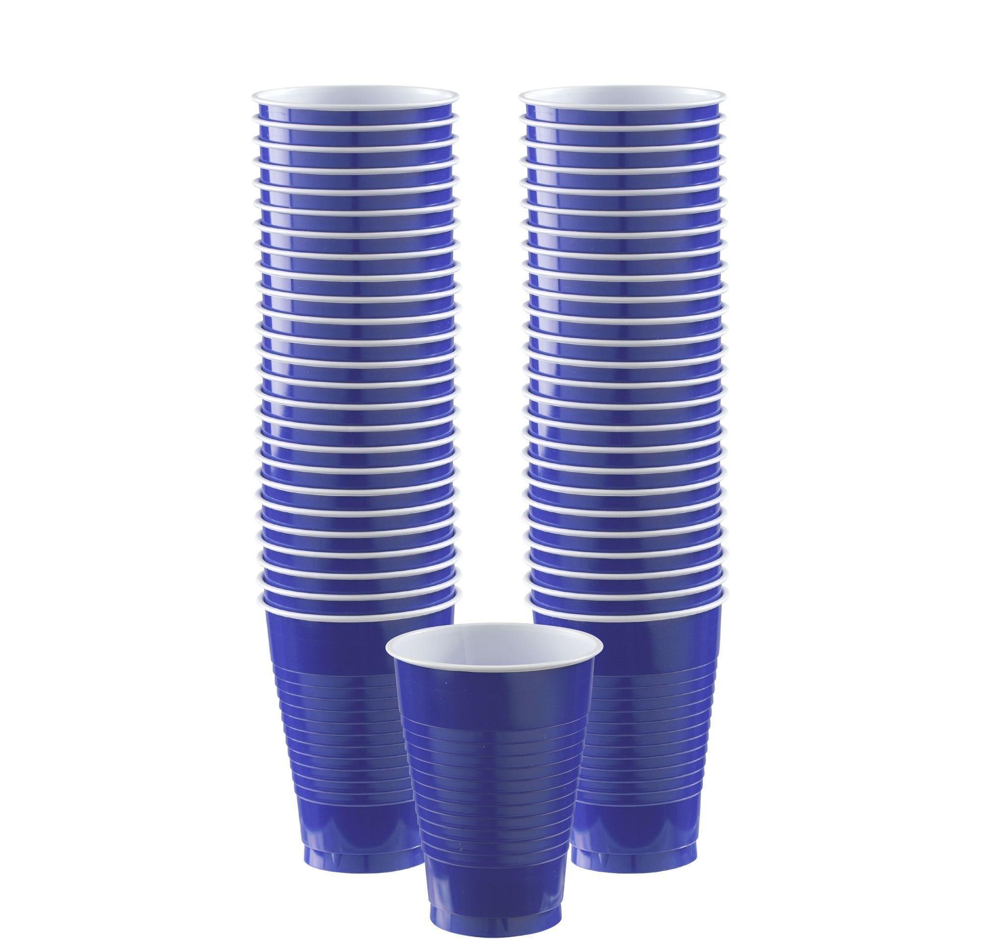 Royal Blue & White Plastic Tableware Kit for 50 Guests
