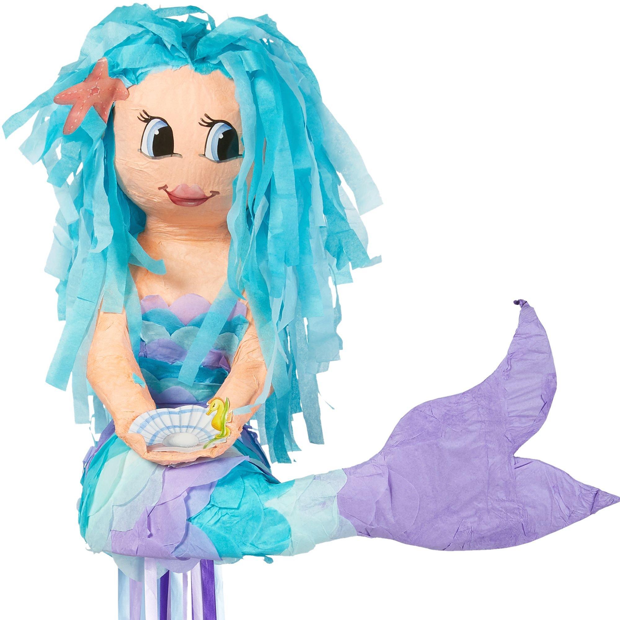 Piñata sirena # 5  Mermaid theme birthday party, Mermaid birthday party  decorations, Mermaid party decorations