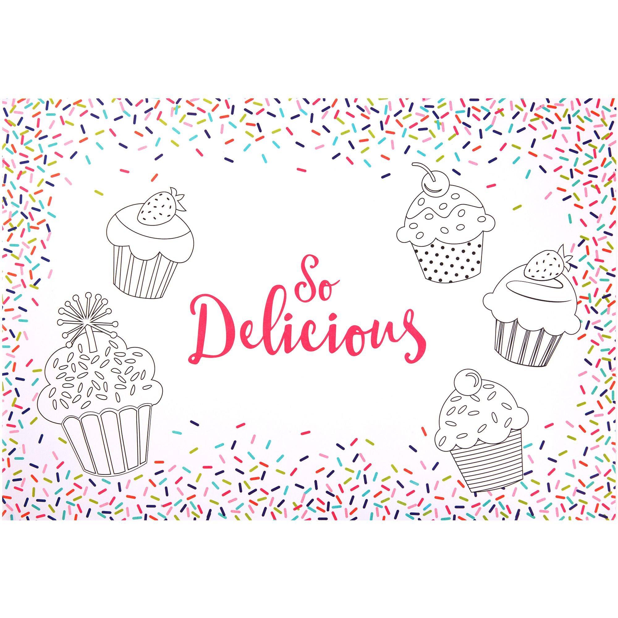 Colorful Sprinkles Coloring Placemats 24ct