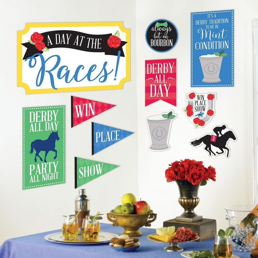 Horse Racing Derby Day Cutouts 11ct