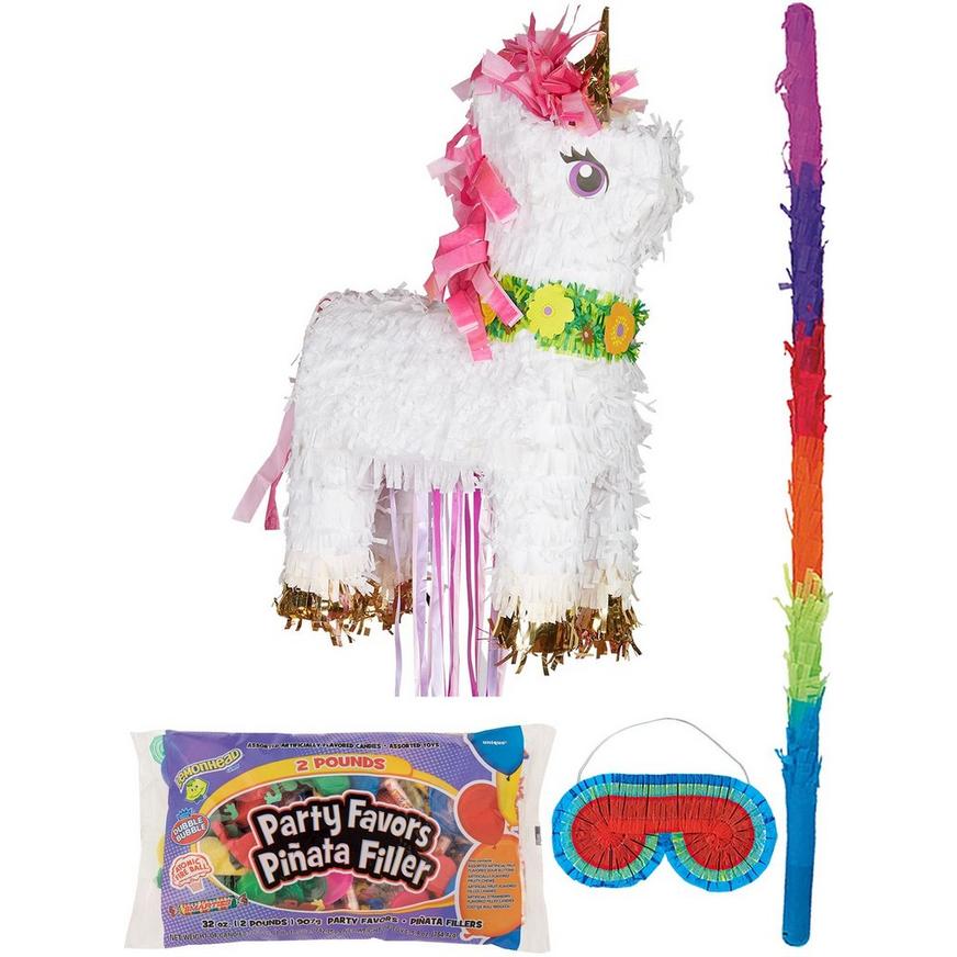 Sparkling Unicorn Pinata Kit with Candy & Favors