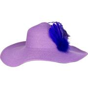 Purple Feather Floppy Hat