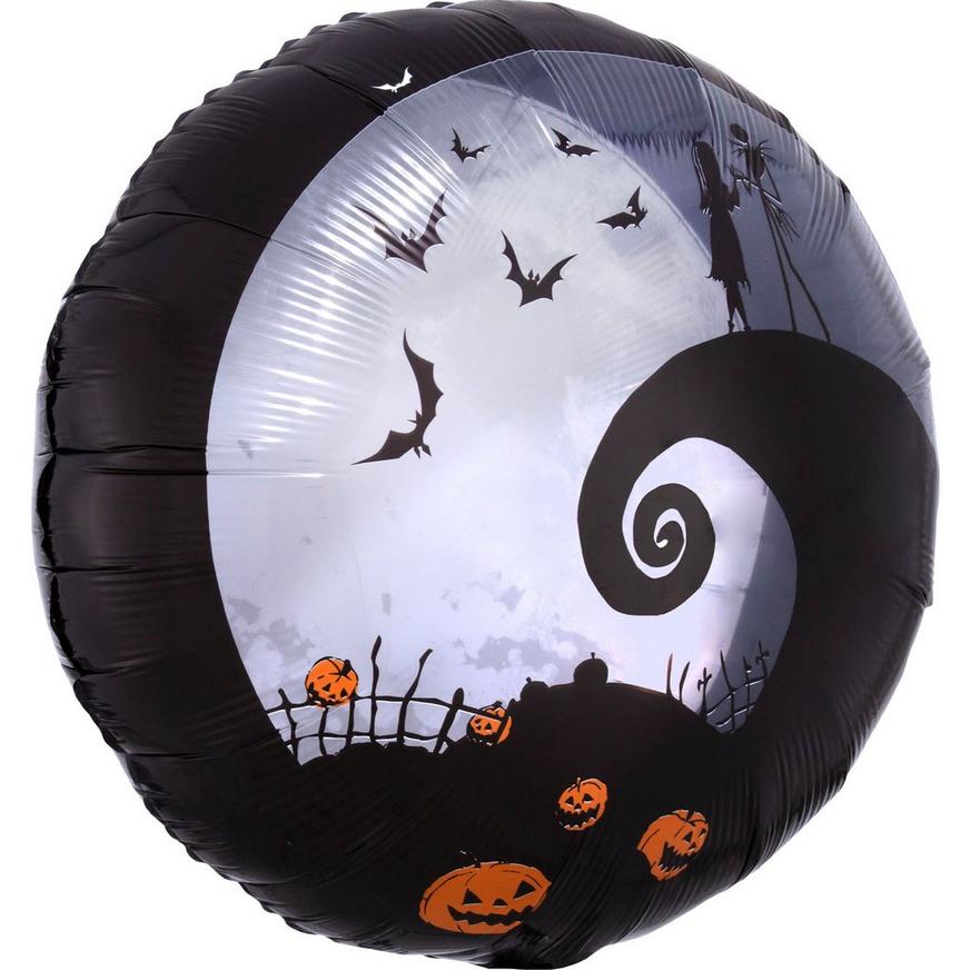 Jack & Sally Halloween Round Foil Balloon, 28in - The Nightmare Before Christmas