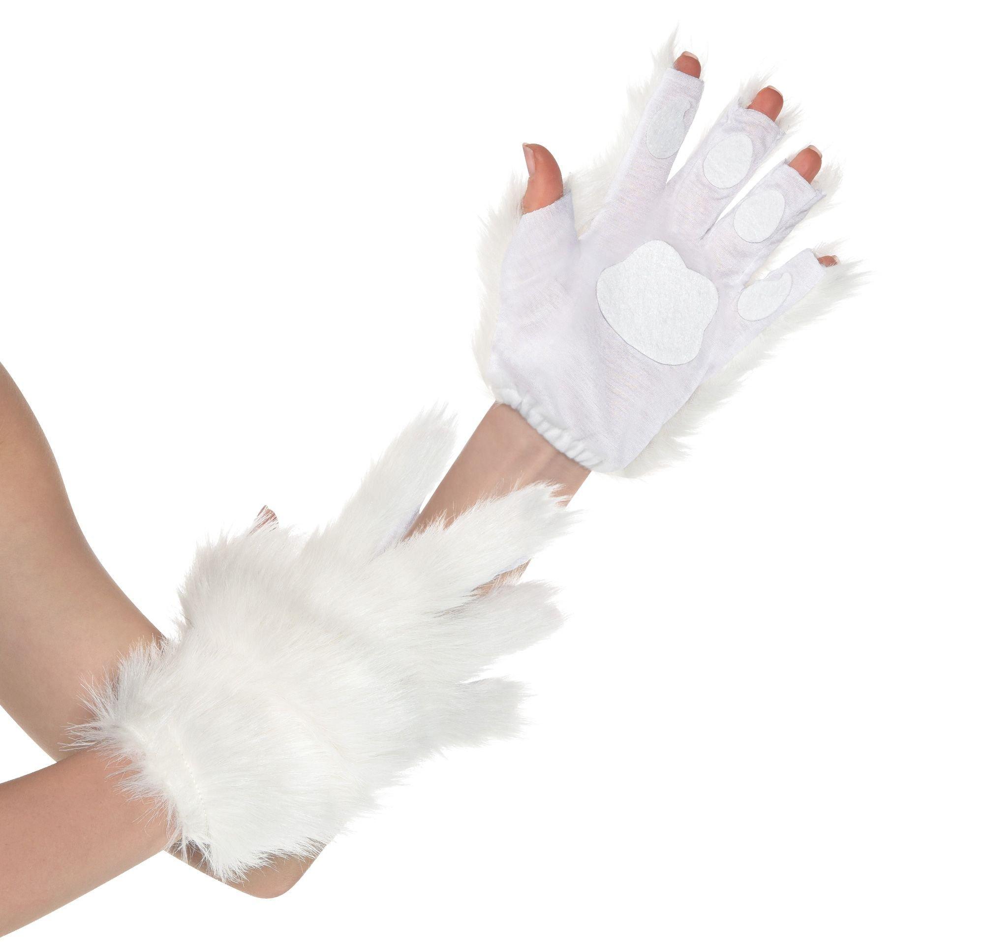 White Cat Paw Glovelettes